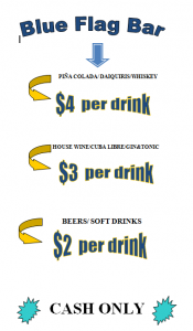 Blue Flag Bar Drink Prices